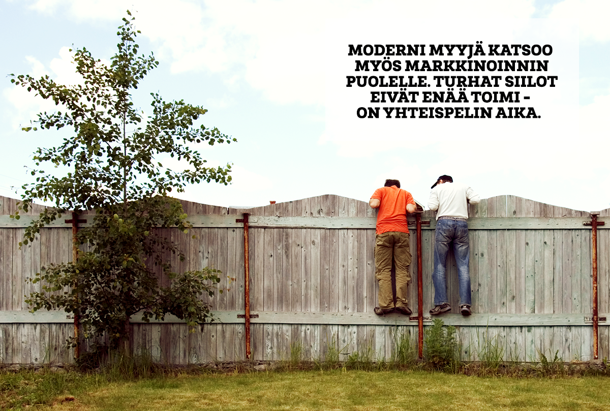 Modernin myynnin ammattilainen katselee yli rajojen