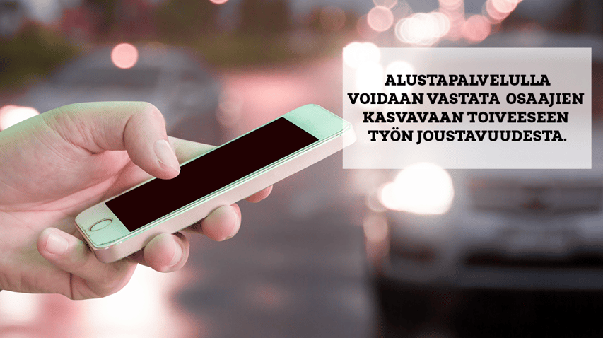 Apu voi löytyä alustapalvelusta, kun työntekijä tarvitaan äkkiä