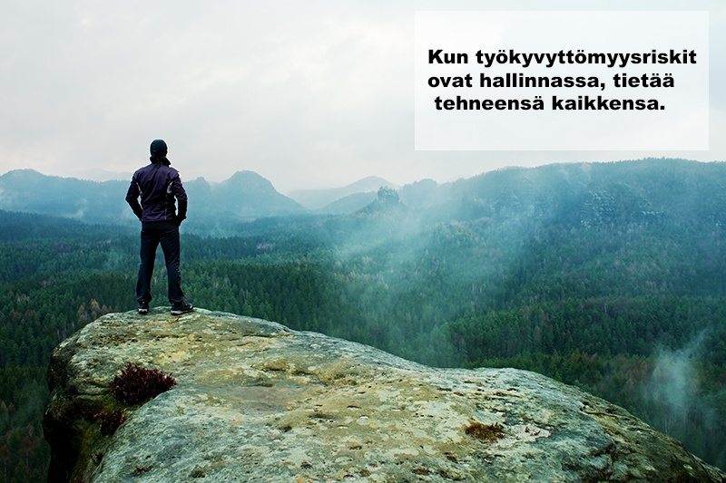 Kun työkyvyttömyysriskit ovat tiedossa, syntyy mielenrauhaa